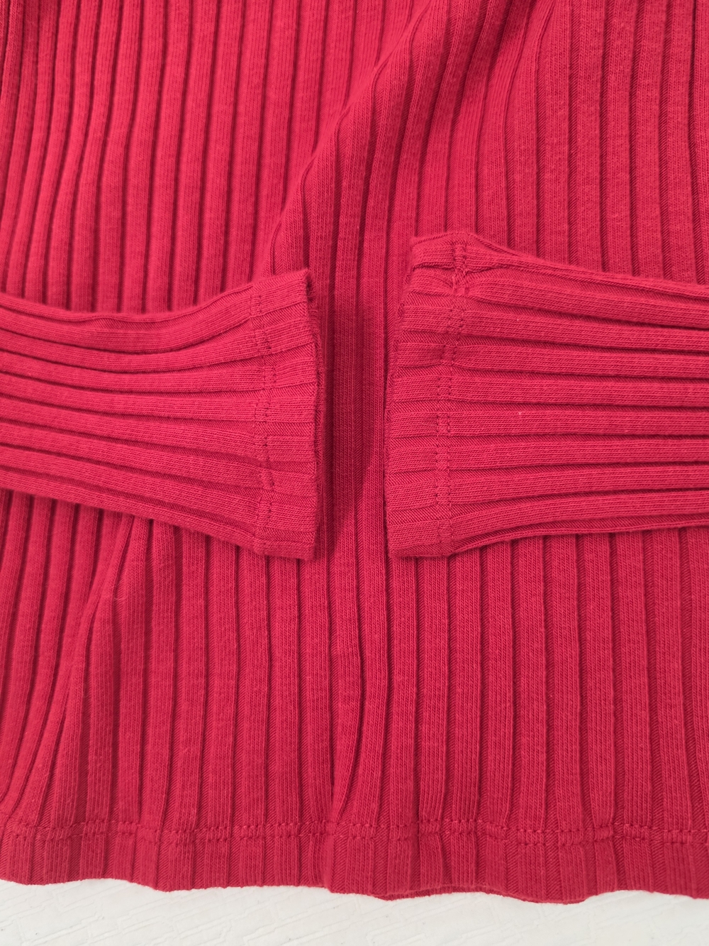 Copper Key Red Ribbed Cowl Neck Sweater - Picture 3 of 5